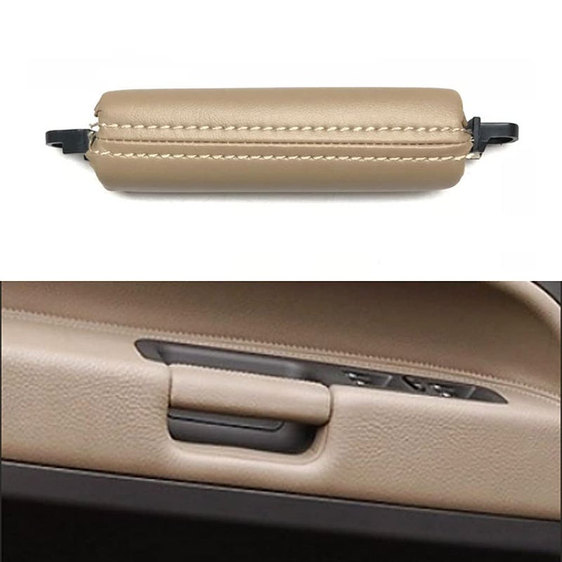 Goodithy Car Interior Front Left Leather Door Handle Replacement for Volkswagen VW Touareg 20032010 Beige