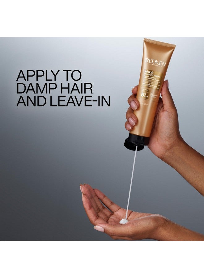Redken All Soft Moisture Restore Leave-In Treatment | Hyaluronic Acid Primer| Hair Treatment for Dry and Brittle Hair | Humidity, Heat and Frizz Protection | For Soft and Smooth Hair | 1.0 Fl Oz - Image 5