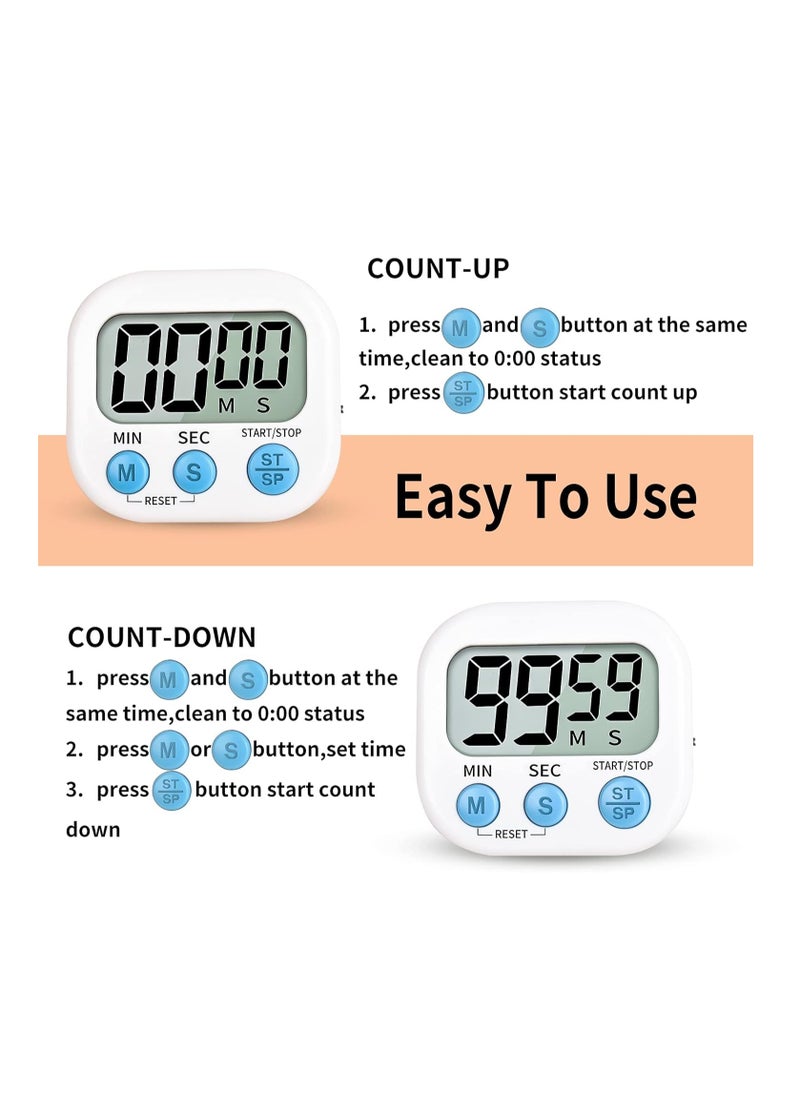 ARCOON - ARCOON Digital Kitchen Timer – Large Screen, Loud Alarm, Strong Magnetic Backing, Multi-Function Timer for Cooking, Classroom, Sports & Workouts - Image 1