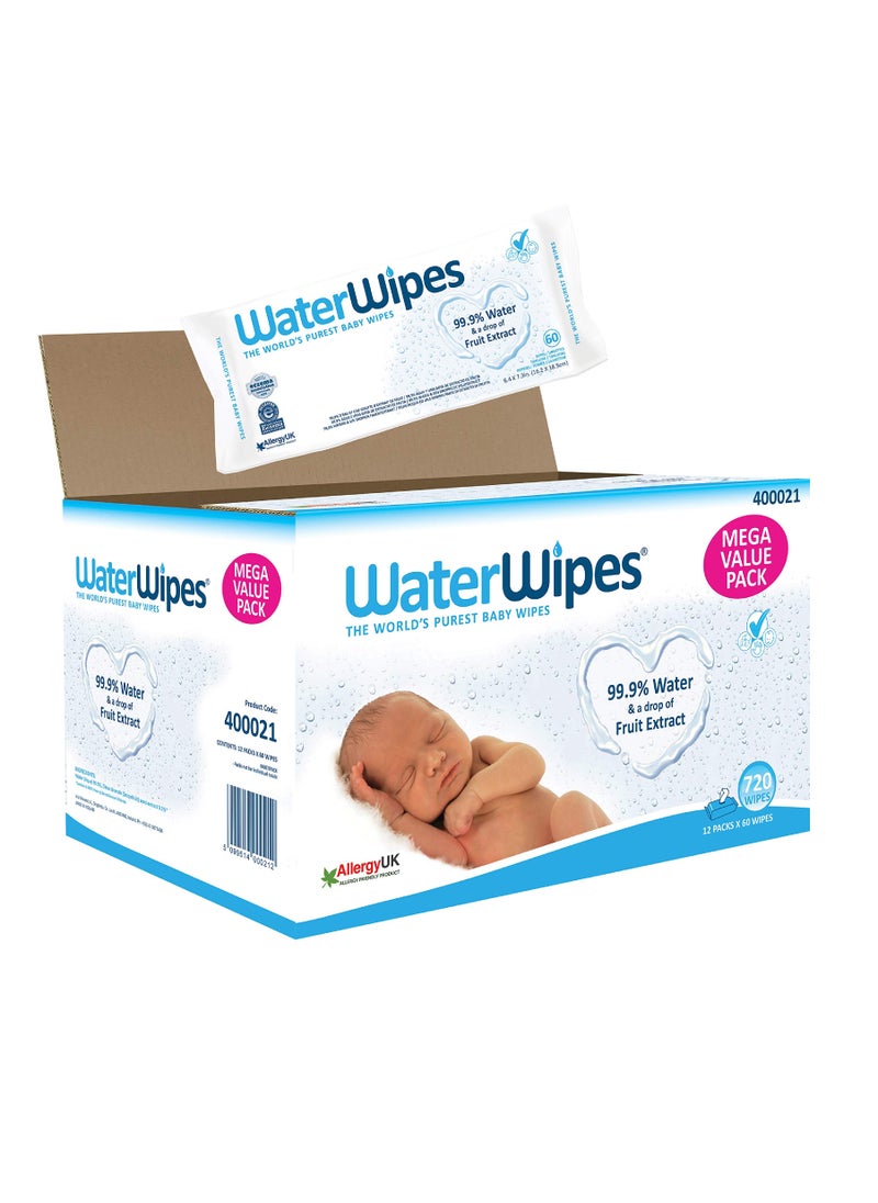 WATER - Water wipes pack of 12 720 counts - Image 1