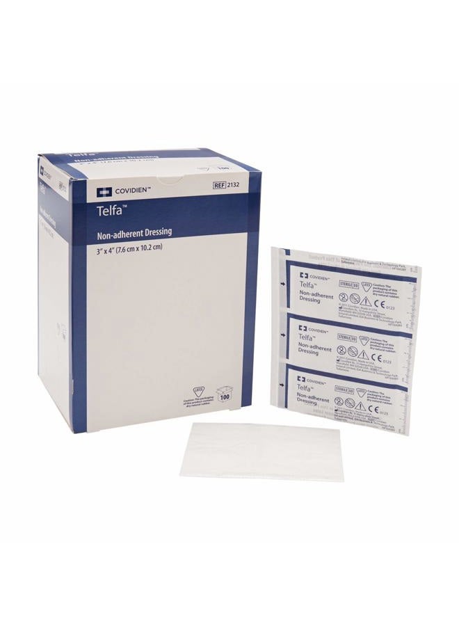 COVIDIEN 2132 Telfa Non-Adherent Dressing, 3x4in (Pack of 100) - Image 1