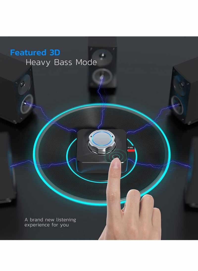 Bluetooth Audio Receiver, Stereo Wireless Audio Adapter for Stereo Receiver with 3.5mm RCA TF Card Playback 3D Bass Mode for Home Music Streaming Stereo System - Image 4