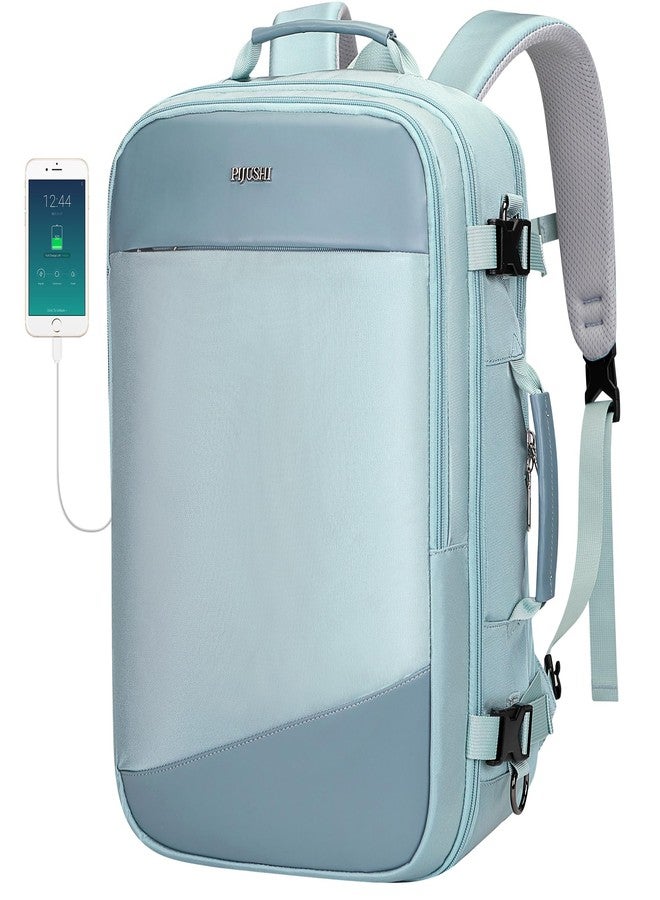 PIJUSHI Carry on Travel Backpack for Women Flight Approved Luggage Backpacks Large Personal Item Bags(PE035 Blue) - Image 1