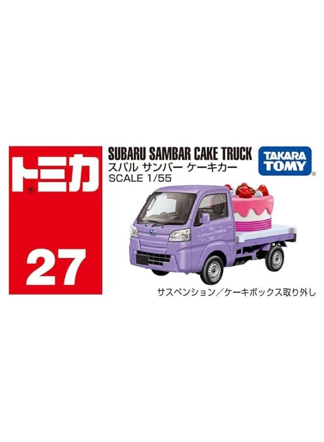 TAKARA TOMY Tomica Takara Tomy #27 Subaru Sambar Cake Truck - Image 1