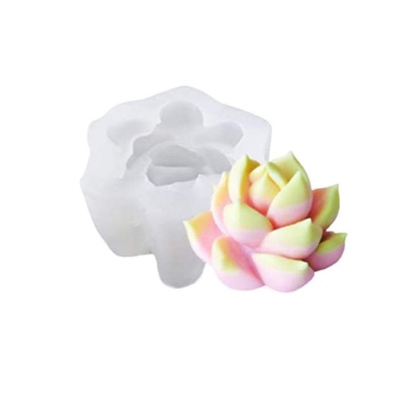 Skytail Skytail Lotus Silicone Candle Mould Succulent Lotus Flower Shape for Making Scented Candle Wax Waxmelts Aromatherapy Chocolate Candy Cake Decoration Cupcake Soap Making Resin Crafts Home Decor Party Gifts Molds 