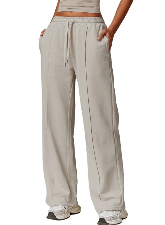 KAWN.YOGA Womens Mid Waist Oversized Wide Leg Joggers  - Image 1