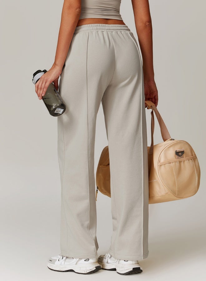 KAWN.YOGA Womens Mid Waist Oversized Wide Leg Joggers  - Image 3