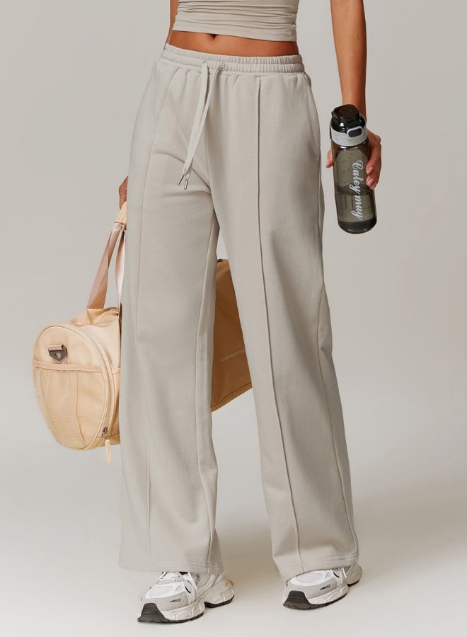 KAWN.YOGA Womens Mid Waist Oversized Wide Leg Joggers  - Image 2