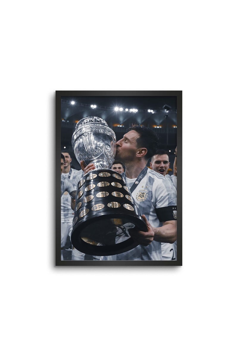 LAMRON Messi Copa America Victory Framed Poster - Image 1