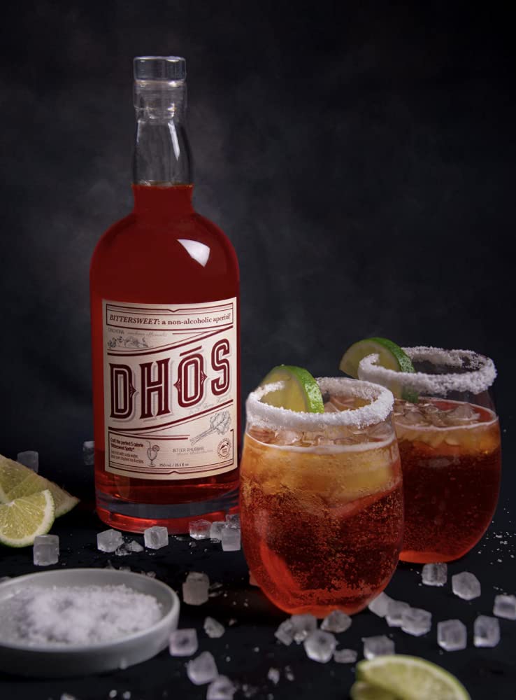 Dhos Bittersweet - Handcrafted Non-Alcoholic Aperitif With Flavors Of Rhubarb, Fruit & Bitter Herbs - Non-Alcoholic Spirit To Mix Delicious Mocktails - Keto-Friendly, Zero Sugar, Zero Proof - 750 ML - Image 2