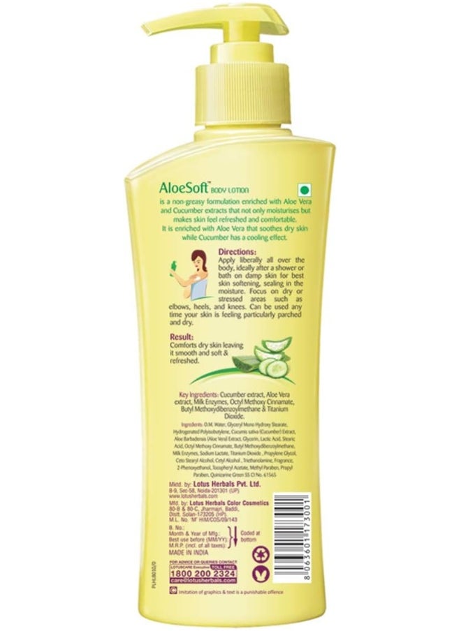 LOTUS HERBALS Aloesoft Daily Body Lotion Spf 20, White  - Image 2