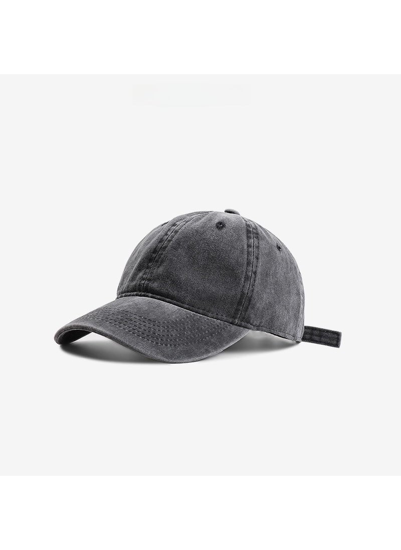 Generic Solid Washed Cotton Baseball Cap Unisex Wine red  - Image 3