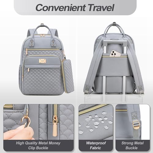 Tealari Laptop Backpack for Women,15.6 Inch Laptop Backpack for Work,Water Resistant Travel Backpack,College Bookbag with Wallet - Image 5