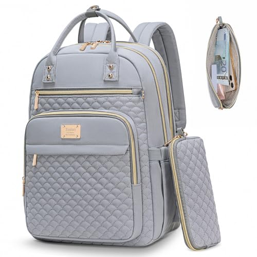 Tealari Laptop Backpack for Women,15.6 Inch Laptop Backpack for Work,Water Resistant Travel Backpack,College Bookbag with Wallet - Image 1