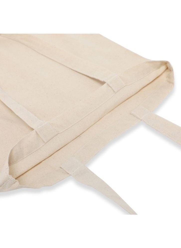 BYFT Canvas 4 Oz Tote Bags (Natural) Reusable Eco Friendly Shopping Bag (35.56x40.64 Cm) Set of 6 Pcs  - Image 3