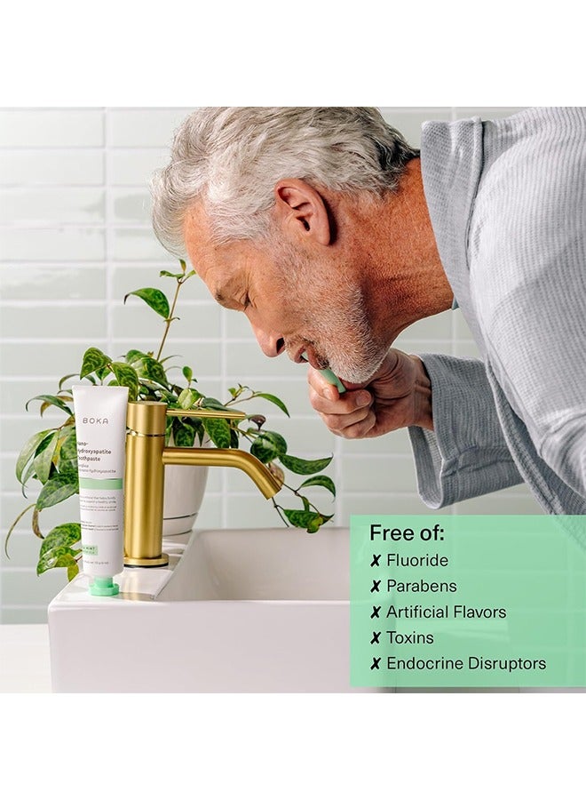 BOKA Nano - Hydroxyapatite Toothpaste, Natural Toothpaste, Fluoride Free Toothpaste - Remineralizing, Sensitive Teeth, Whitening - Dentist Recommended for Adult & Kids Oral Care - Ela Mint, 113 g (4 oz) - Image 5