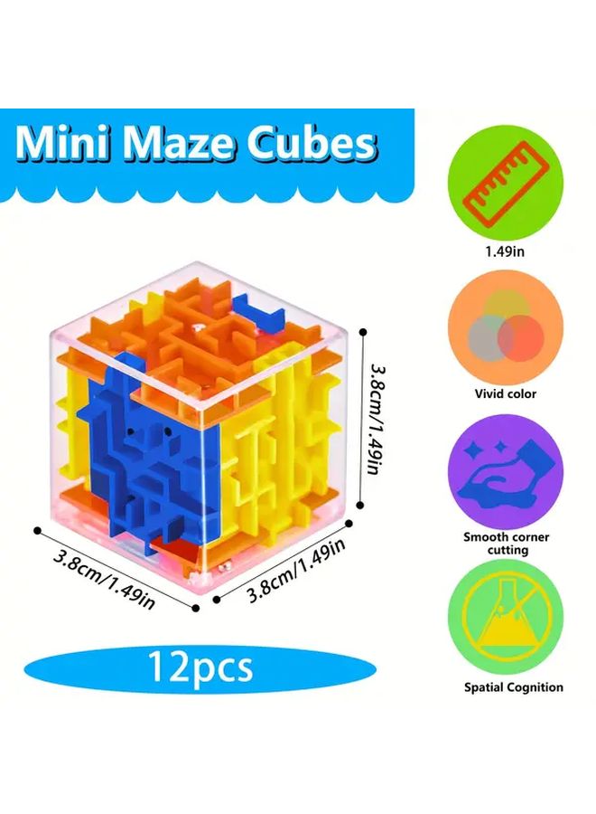 12pcs 3D Puzzle Maze Toys For Teens Christmas Halloween Gifts School Rewards - Image 2