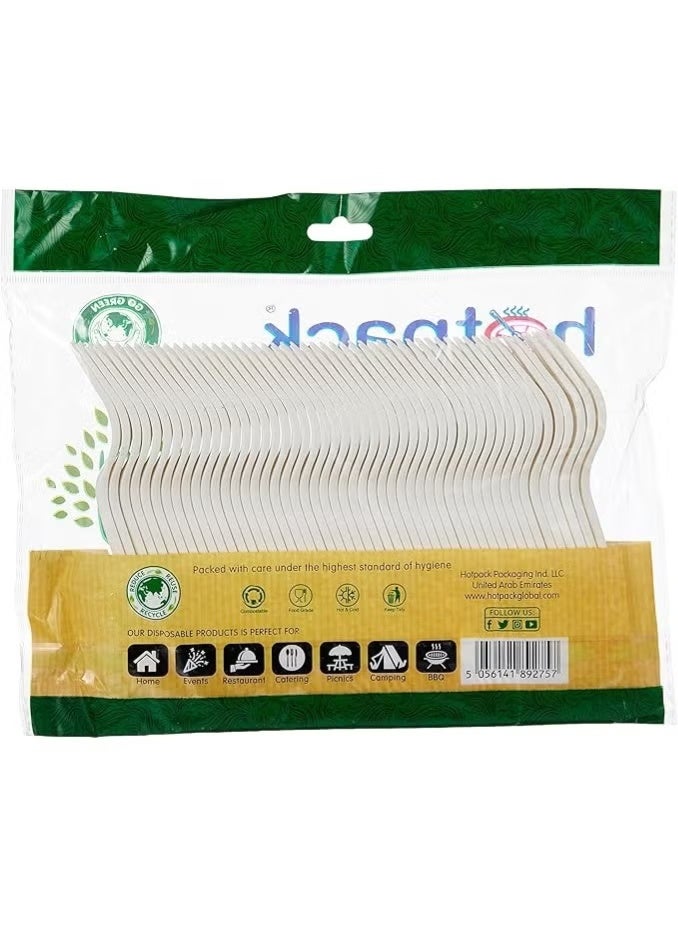 Hotpack Disposable White Plastic Forks - 50 Pieces - Image 2