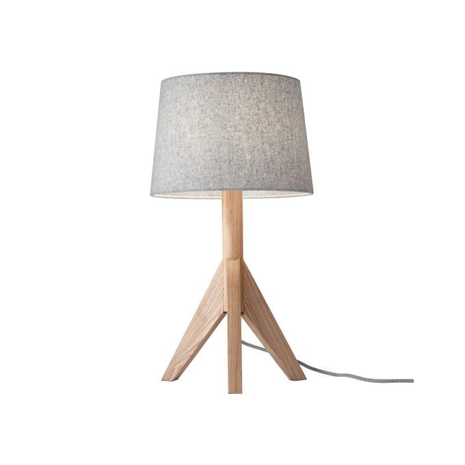 320712 EDEN TABLE LAMP 245 IN 100 W INCANDESCENT 26W CFL NATURAL ASH WOOD 1 TABLE LAMP