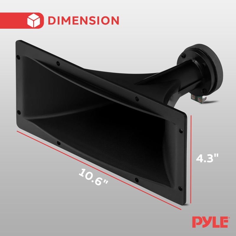Pyle 4x10 Inch Horn Tweeter Speaker - Heavy Duty 200 Watt High Power Horn Audio Tweeter System w/ 25mm Voice Coil, 20 Oz Magnet Structure, 102 dB, 8 Ohm Impedance - Pyle PH391,Black - Image 5
