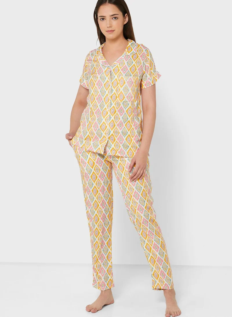 Ginger Printed Pyjama Set