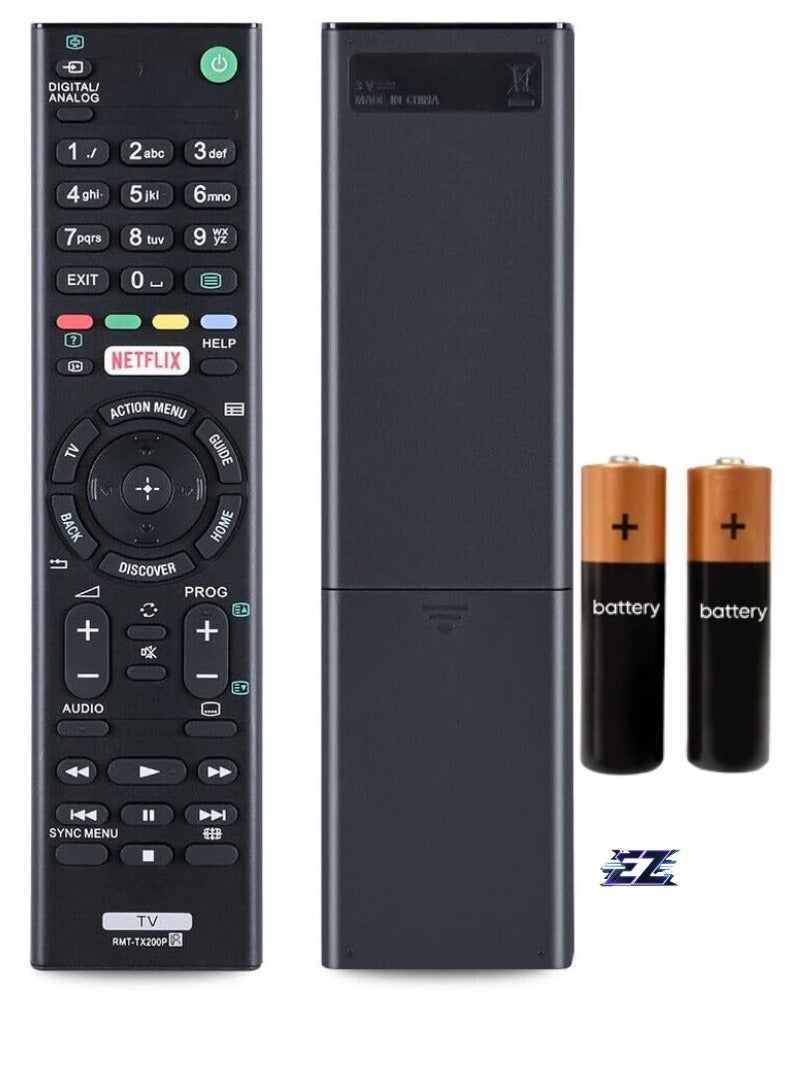 ELTRAZONE RMT-TX200P Replacement Remote Control for Sony Bravia TV – Compatible with KD-65X7500D, KD-55X7000D, KD-49X7000D – Includes Battery - Image 1
