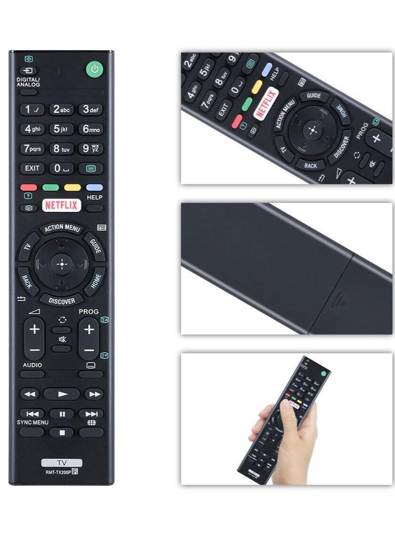 ELTRAZONE RMT-TX200P Replacement Remote Control for Sony Bravia TV – Compatible with KD-65X7500D, KD-55X7000D, KD-49X7000D – Includes Battery - Image 3