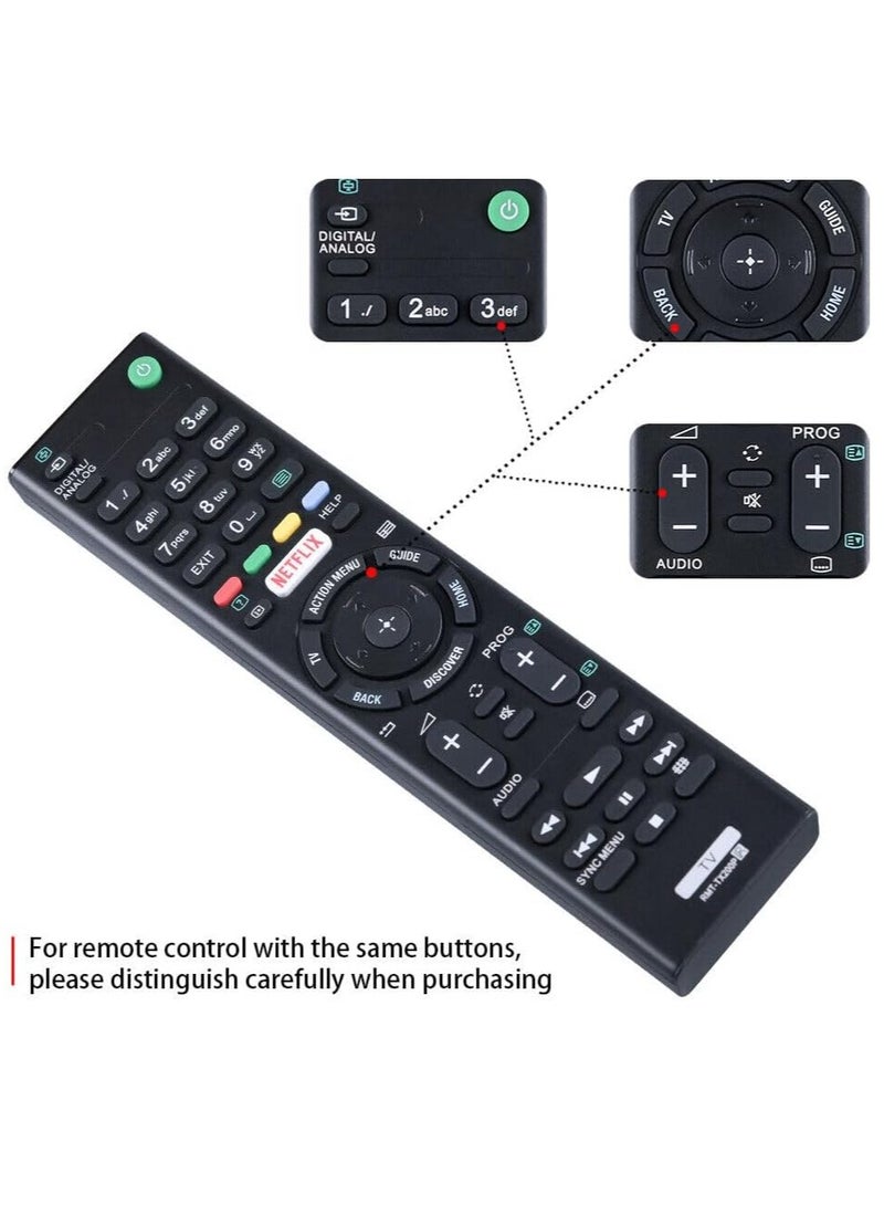 ELTRAZONE RMT-TX200P Replacement Remote Control for Sony Bravia TV – Compatible with KD-65X7500D, KD-55X7000D, KD-49X7000D – Includes Battery - Image 4