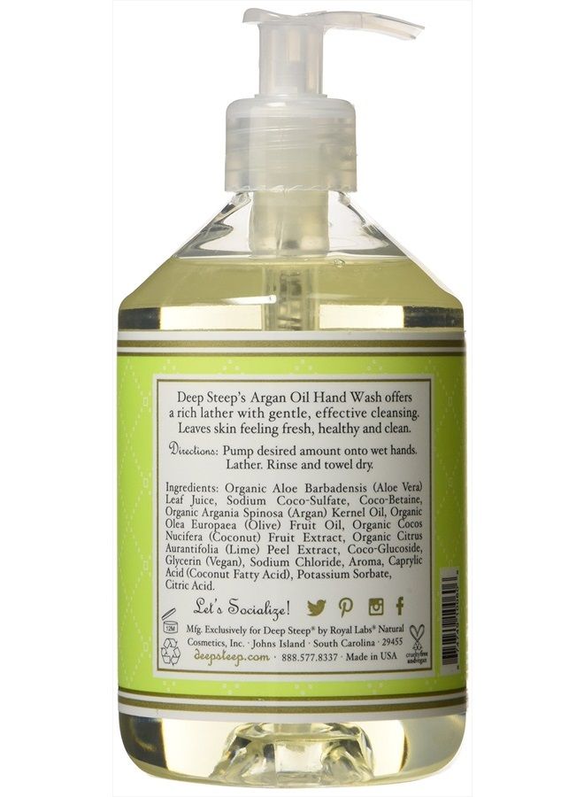 Deep Steep Argan Oil Liquid Hand Wash, Coconut Lime, 17.6 Fluid Ounce - Image 2