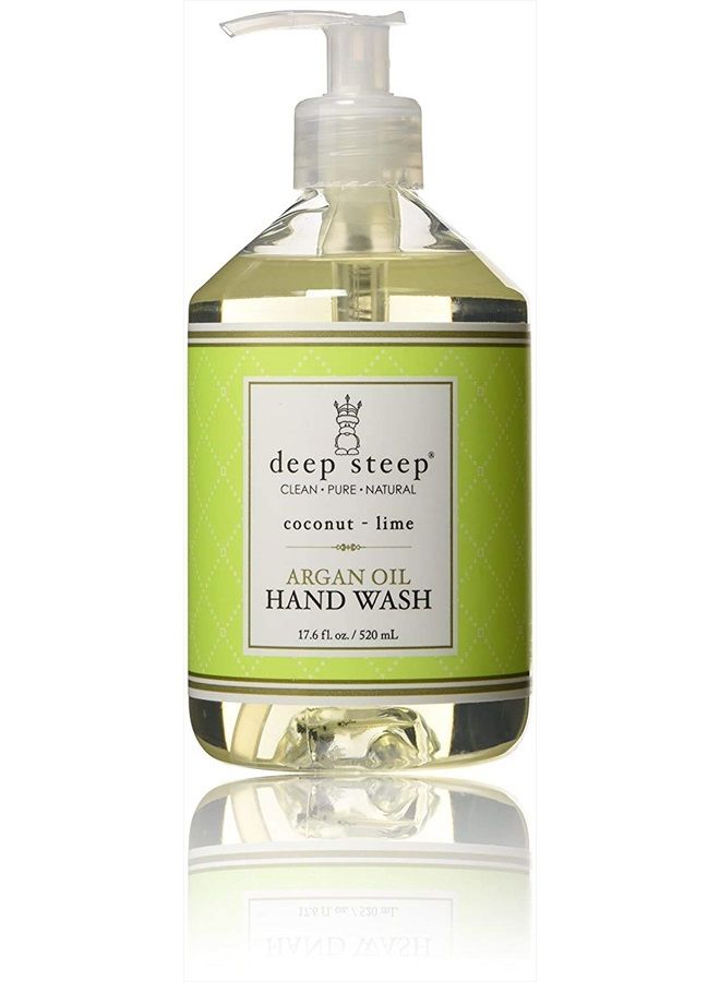 Deep Steep Argan Oil Liquid Hand Wash, Coconut Lime, 17.6 Fluid Ounce - Image 1