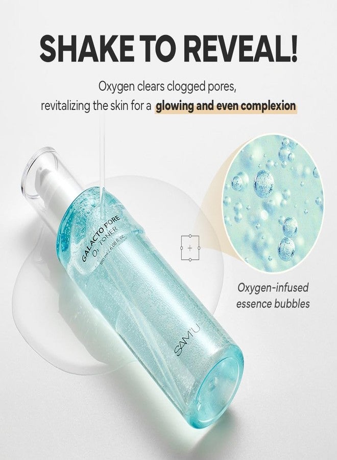 SAM'U Galacto Pore O2 Toner, Exfoliating & Pore-Tightening, Oxygen Bubble Galactomyces Toner, Hydrating for Sebum Control & Suitable for All Skin Types, Korean Toners, 6.08 Fl. Oz - Image 2
