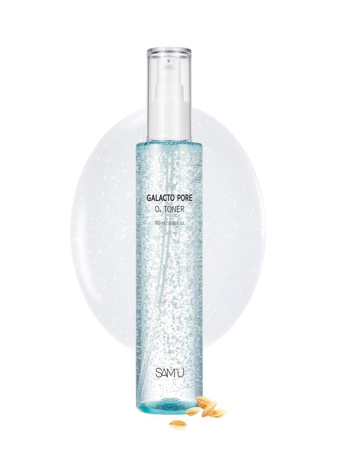 SAM'U Galacto Pore O2 Toner, Exfoliating & Pore-Tightening, Oxygen Bubble Galactomyces Toner, Hydrating for Sebum Control & Suitable for All Skin Types, Korean Toners, 6.08 Fl. Oz - Image 1
