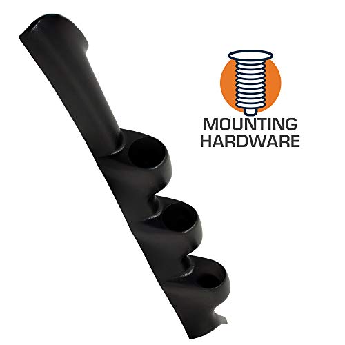 GLOWSHIFT بود عدادات عمود ثلاثي أسود من جلو شيفت متوافق مع فورد موستانج SVT كوبرا هارد توب 1994-2002 - بلاستيك ABS - يركب (3) عدادات 2-1/16" (52 مم) على عمود A للسيارة - Image 3