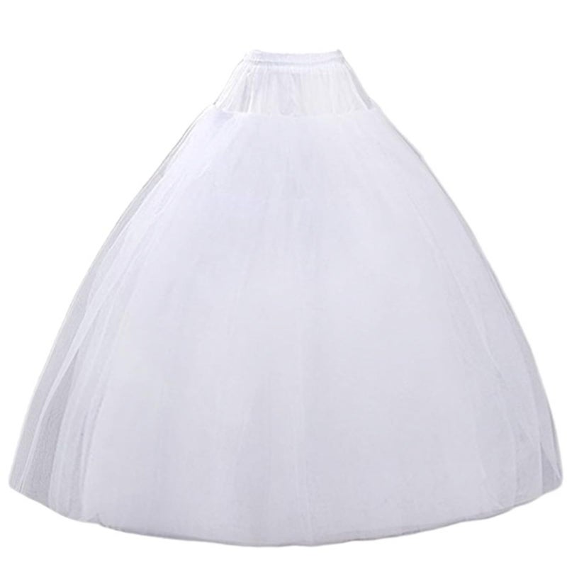 MeiLiMiYu Hoopless Petticoat Crinoline Underskirt Skirt 8 Layers Floor Length Ball Gown Petticoat Underskirt Slip for Wedding - Image 1