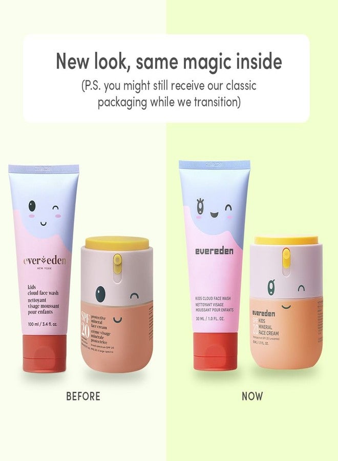 Evereden Kids Healthy Morning Duo with Headband for Girls and Baby Lip Balm: Clean & Vegan Skin Care | Cloud Face Wash, SPF 20 Mineral Face Cream | Non-Toxic & Easy-to-Use - Image 3
