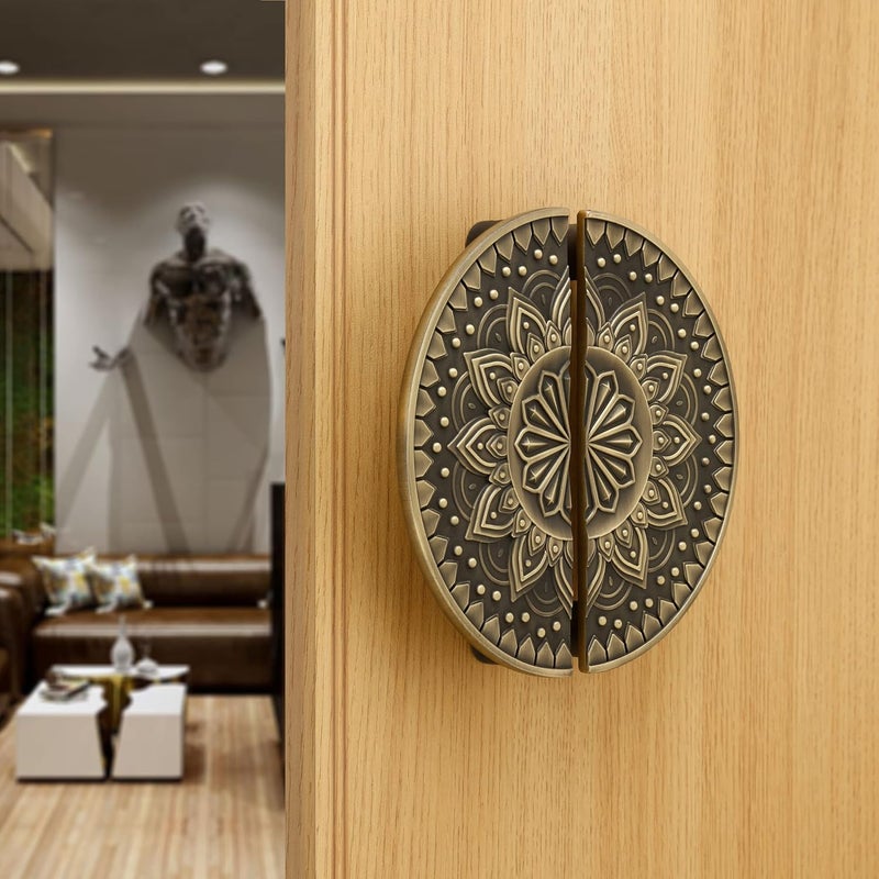 LAPO مقبض باب 8 بوصة للباب الرئيسي، مقبض باب خشبي وزجاجي، مقابض سحب لجميع أبواب المنزل/المكتب/الفنادق - عبوة من مجموعة واحدة | تشطيب عتيق | ضمان 3 سنوات - 5086 - Image 5