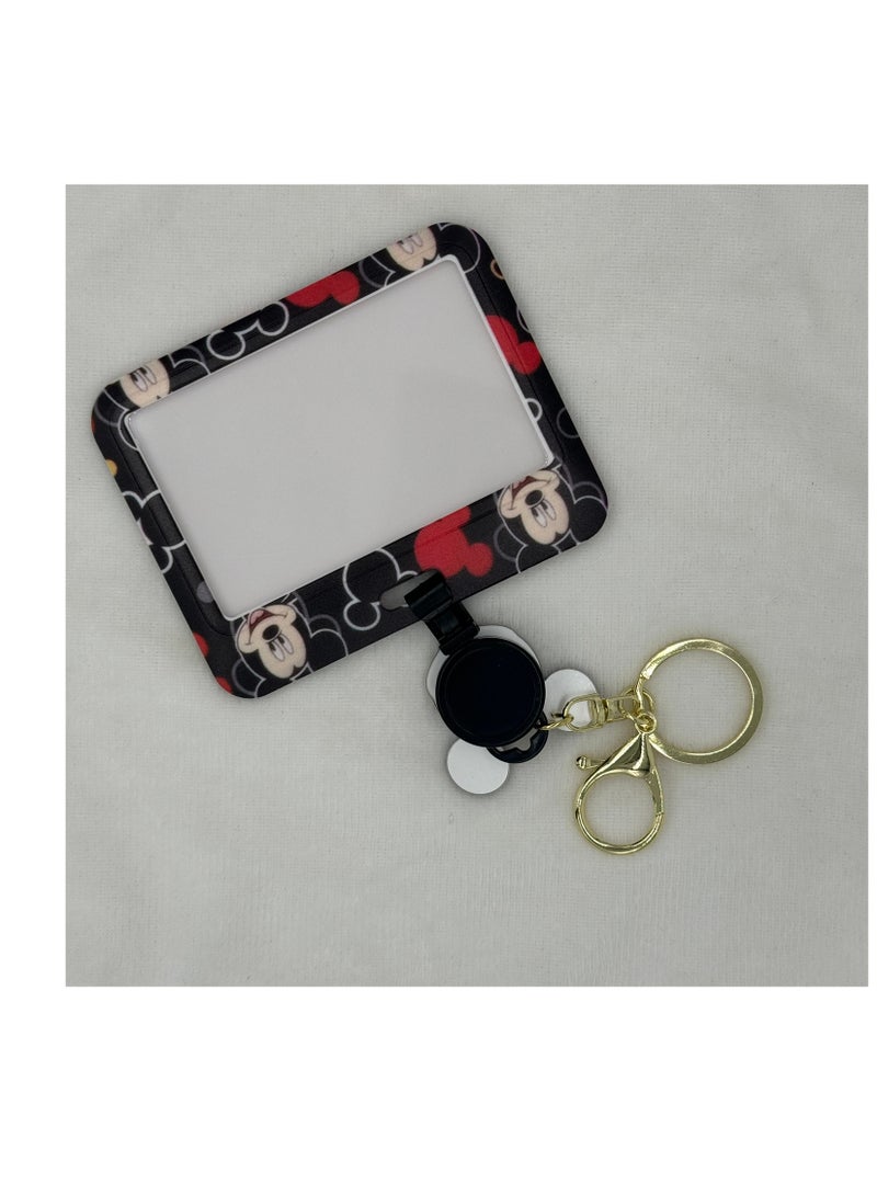 EHOME Disney Mickey Mouse Cartoon Retractable Bungee Cord Keychain Card Holder  - Image 3