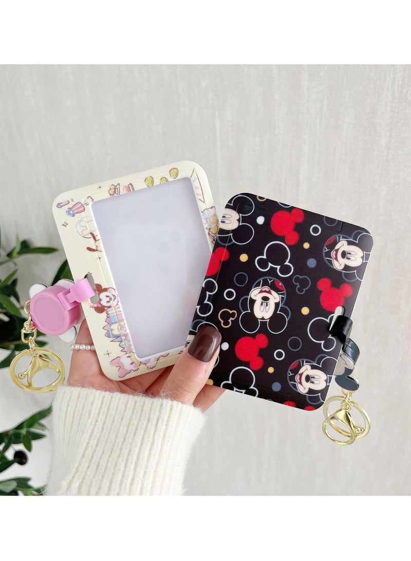 EHOME Disney Mickey Mouse Cartoon Retractable Bungee Cord Keychain Card Holder  - Image 5