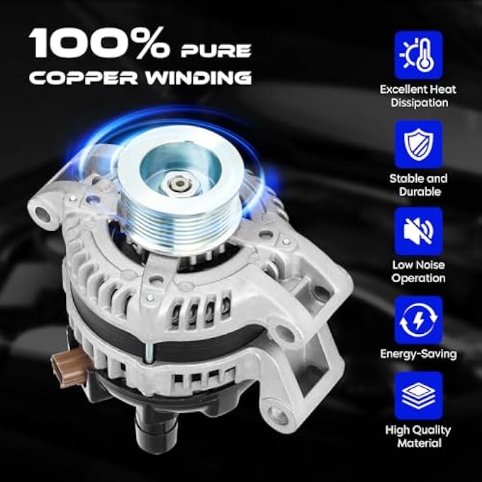 SEHNSUCHT Alternator Replacement New for Ford F-250 Super Duty 2008-2010, for Ford F-350 Super Duty 2008-2010, 6.4L, High Output Alternator Replace for 104210-5431, 11291, 12922, for Denso Hairpin - Image 5