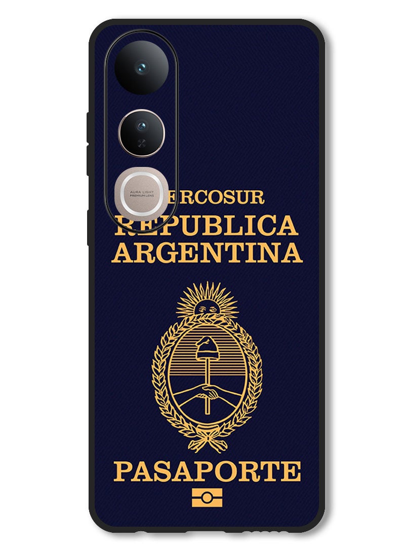 Theodor Case Compatible with Vivo V50 Lite Protection Shockproof Bumper Cover Argentina Passport - Image 1