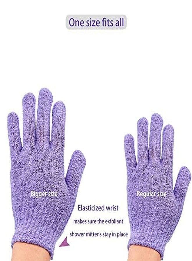 Ruby Face Rubyface Double Sided Exfoliating Gloves Body Scrubber Scrubbing Glove Bath Mitts Scrubs for Shower, Body Spa Massage Dead Skin Cell Remover, for Men,Women and Children (multicoloured, 1 Pairs gloves) - Image 4