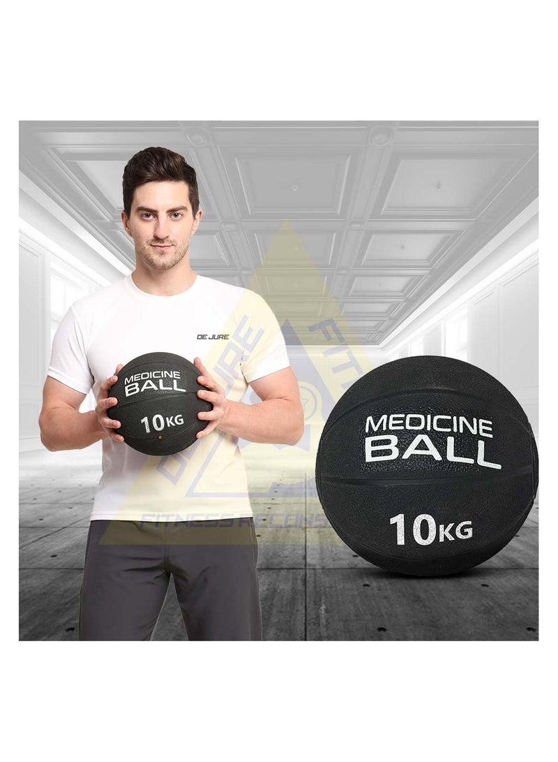 ENDLESS  10 Kg (22 Lb) Medicine Ball With Dual Handle Grip | Black | Rubber | For Core Strength Exercise, Fitness, Cardio, Home Workouts And Gym | For Men And Women - Image 2