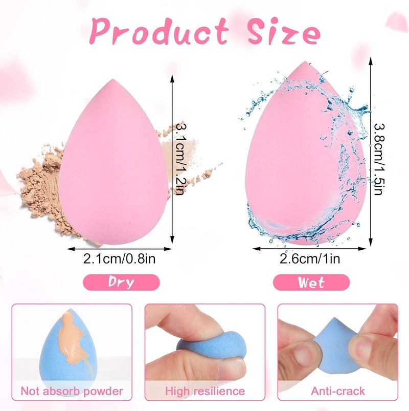 WSICSE 40pcs Mini Makeup Sponge Set Multi Colored Mini Beauty Blender Professional Beauty Blender Sponge Super Soft Concealer Sponge Facial Makeup Tools for Foundation, Powder, Liquid - Image 2