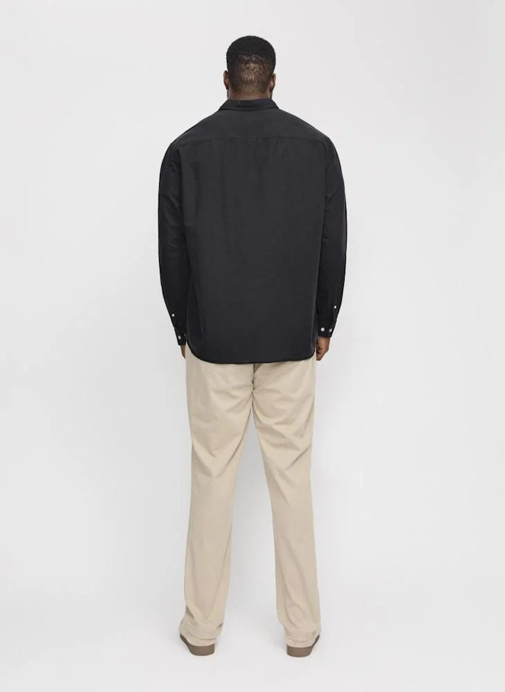 JACK & JONES Solid Regular Fit Full Sleeve Shirt