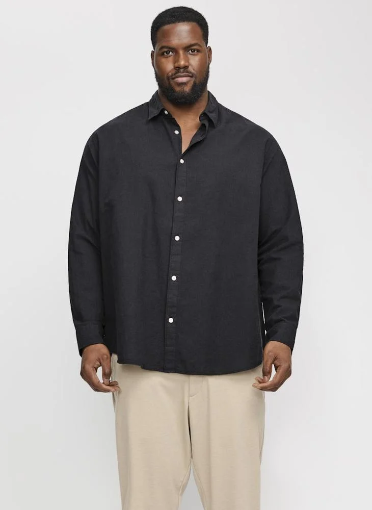 JACK & JONES Solid Regular Fit Full Sleeve Shirt
