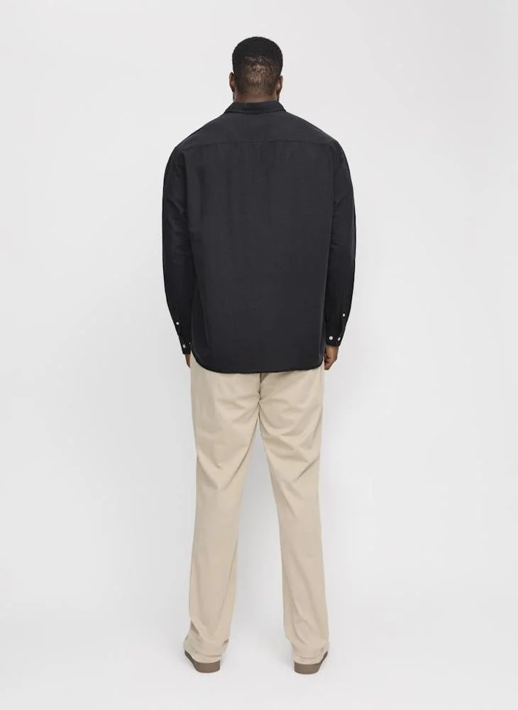 JACK & JONES Solid Regular Fit Full Sleeve Shirt