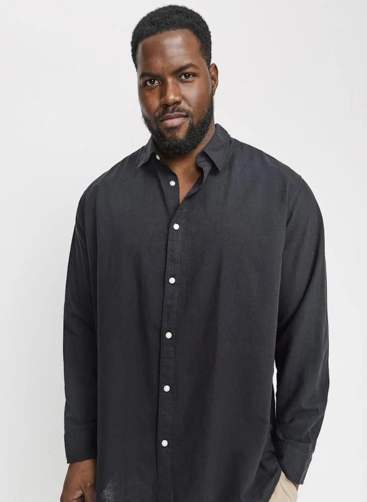 JACK & JONES Solid Regular Fit Full Sleeve Shirt