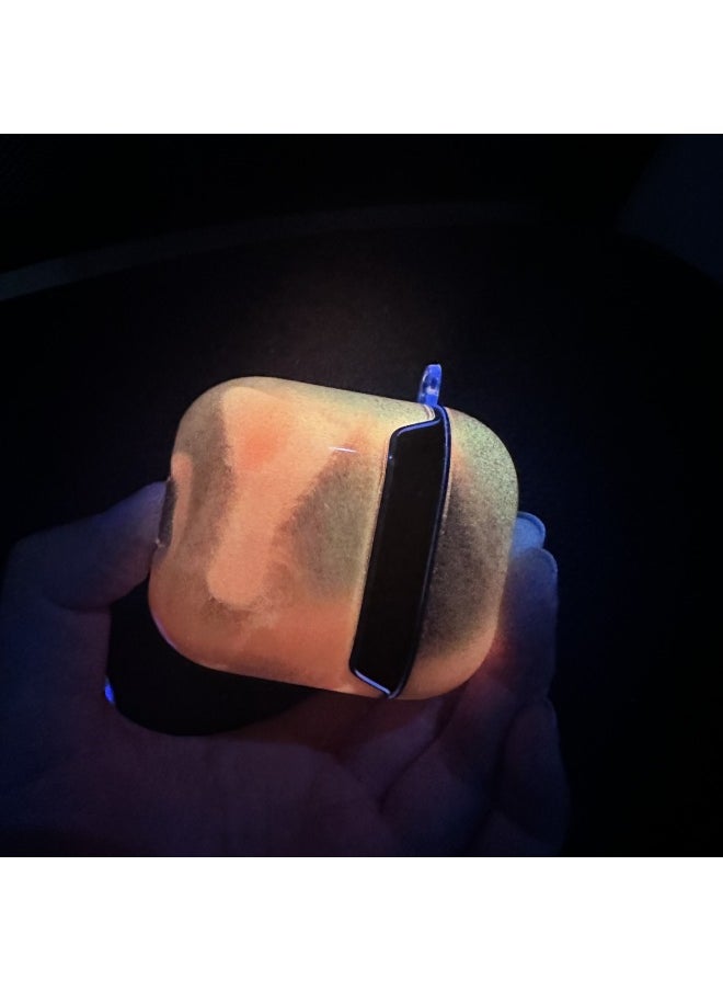 Generic - The Luminous Quicksand Earphone Case Is Suitable For Airpods Pro 3 Generation For Apple/For Apple Bag-Color:White (blue Luminous Sand)-Applicable Model:Airpods Pro - Image 1