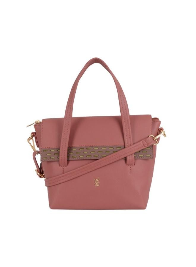 Baggit Women Dusty Rose Satchel Handbag Small Size | Ladies Stylish Casual Purse Bag - Image 1
