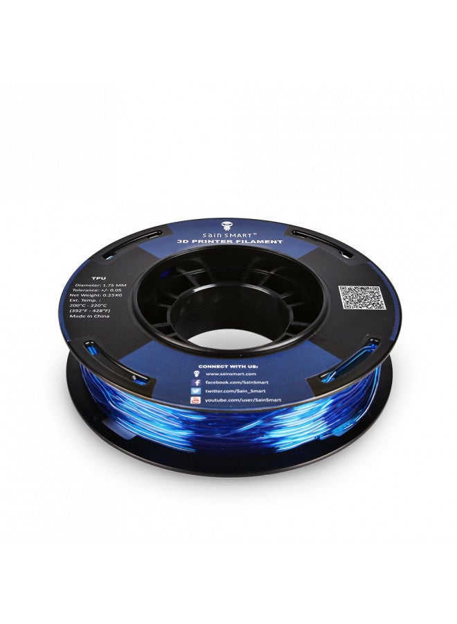SainSmart - TPU-BLU-0.25KG1.75 SAINSMART 1.75mm 250g Flexible TPU 3D Printing Filament, Dimensional Accuracy +/- 0.05 mm (Blue)